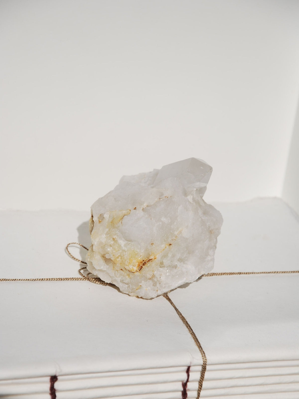 clear quartz cluster with natural point