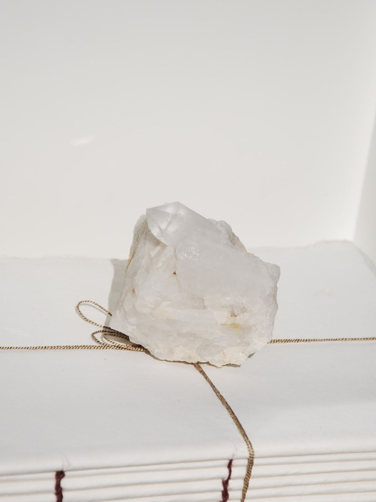 clear quartz cluster with natural point