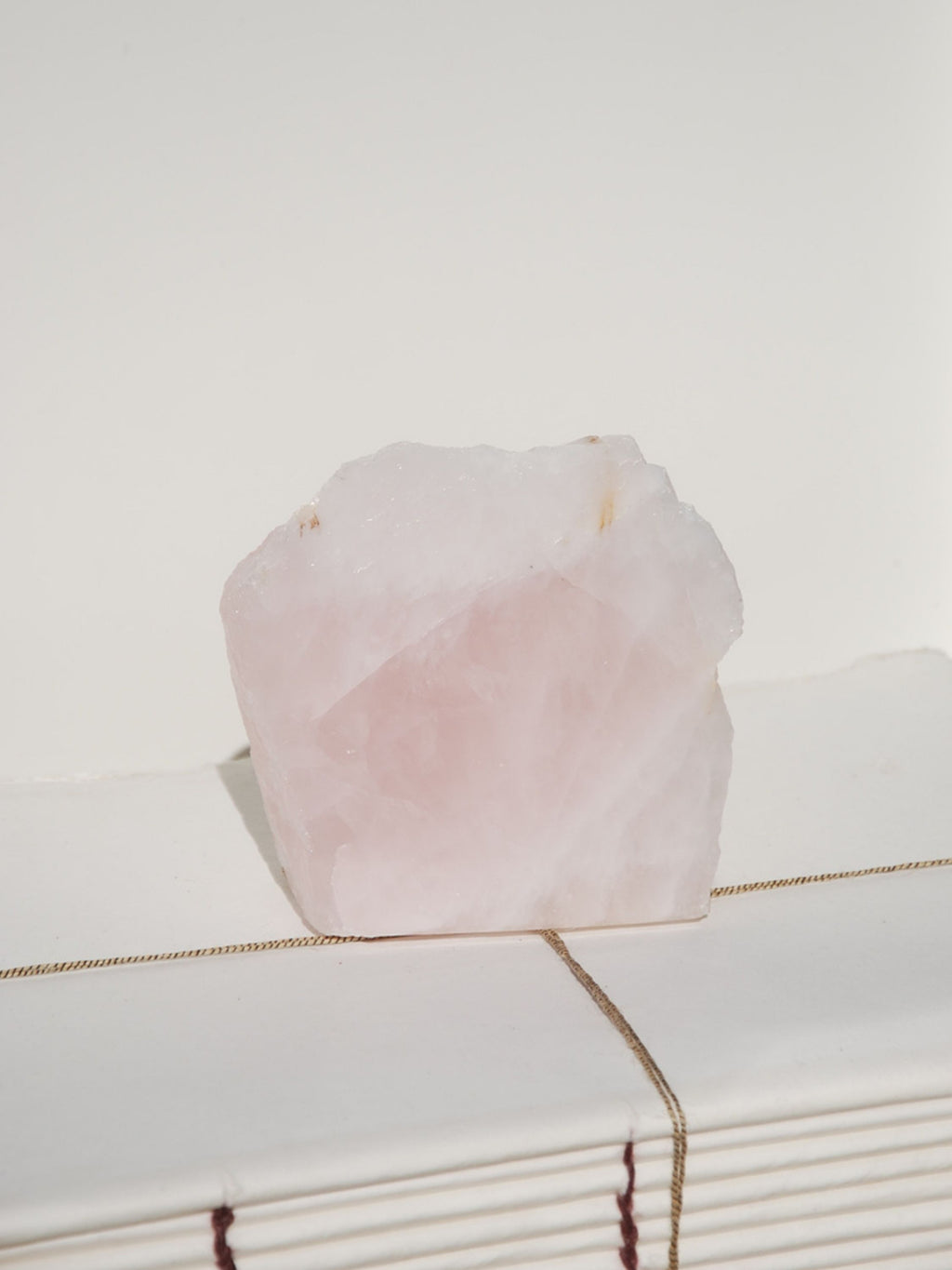 rose quartz part-polished display