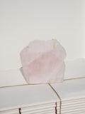 rose quartz part-polished display