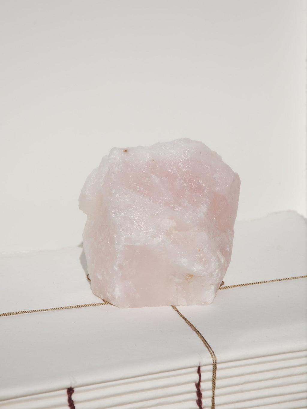 rose quartz part-polished display