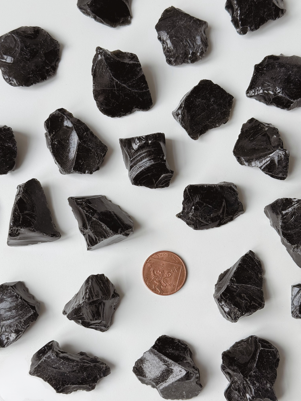 obsidian rough pieces image 1