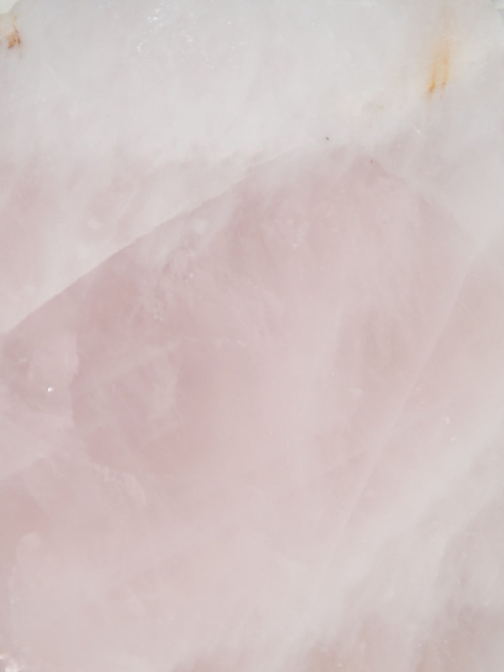 rose quartz part-polished display